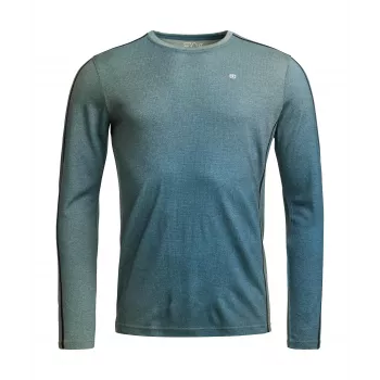 Ortovox 185 Rock'N'Wool Print LS - AOP Green Sage, Size M