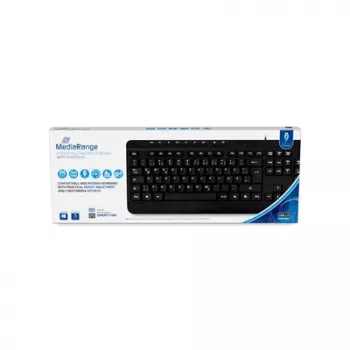 MediaRange Wired Multimedia Keyboard, QWERTY (DE), Black (MROS102-GR)