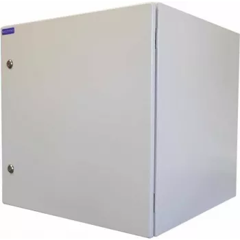 RESISTER 19-Inch Network Cabinet Pro - IP66 for Outdoor and Industrial Use - Solid Metal Door - 12U - 600x600 mm - Light Grey (90RR19WV126MG)