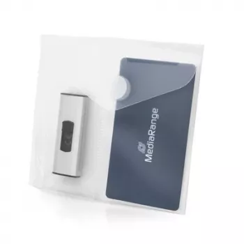 MEDIARANGE USB Flash Drive Storage Box with 2 Compartments and Holes, 10-Pack, Transparent