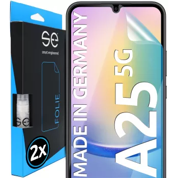 smart.engineered se 3D Screen Protector for Samsung Galaxy A25 5G, Clear, 2 Pieces (SE0-F0101-0487-23-M)