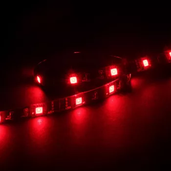 Akasa Vegas M AK-LD05-50RD Red LED Strip for PC Case Interior Lighting, 50 cm, Magnetic Mount, 4-Pin Molex