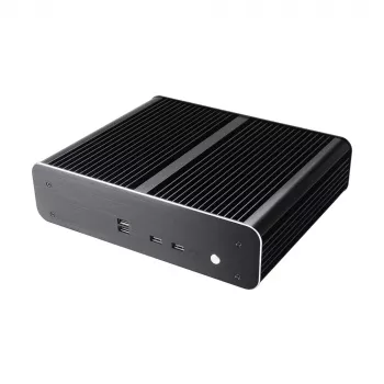Akasa Euler TX Fanless Thin Mini-ITX Case - Aluminium - Black
