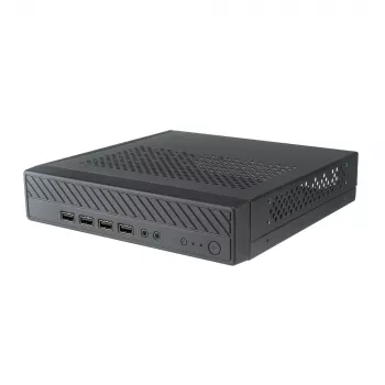 Akasa Cypher MX Thin Mini-ITX Case, Aluminium/SGCC, Black, 1x 2.5 inch HDD/SSD, VESA Mounting
