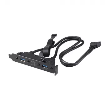Akasa USB 3.1 Gen 2 Internal Adapter Cable with Two USB 3.0 Type-A Ports - 50 cm - Black