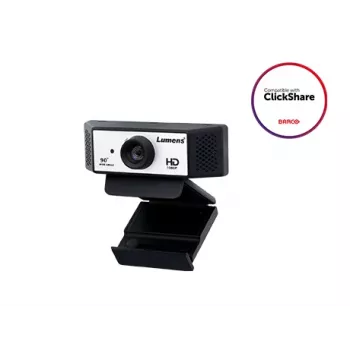 Lumens VC-B2U Full HD USB Webcam for Video Conferencing, 1/2.7 inch 2.13 MP CMOS, 1920 x 1080 at 30 fps, 90° Field of View, Dual Microphones