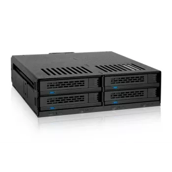 ICY DOCK ExpressCage MB324SP-1B - 4x 2.5 inch SATA/SAS Hot-Swap Drive Cage for 1x 5.25 inch Bay - Screwless Trays - Black