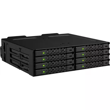 ICY DOCK ToughArmor MB998V4P-B 8-Bay U.2/U.3 NVMe SSD PCIe 4.0 Mobile Rack Enclosure for 5.25 inch Bay (4 x SlimSAS 8i SFF-8654)