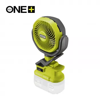 RYOBI ONE+ 18V Cordless Clamp Fan (Tool Only) - 280 CFM, 360° Rotation