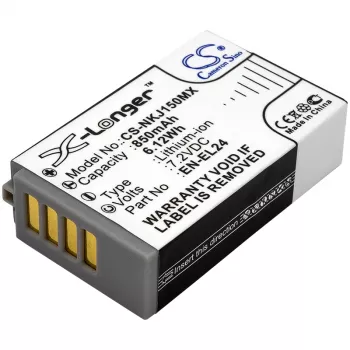 Cameron Sino CS-NKJ150MX Replacement Battery for Nikon EN-EL24 (850mAh, 7.2V, Li-Ion)