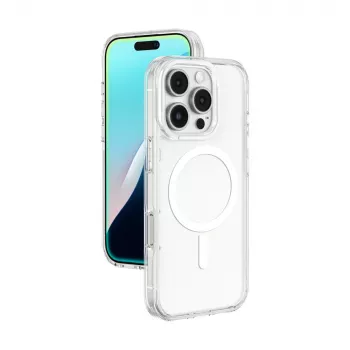 AMAZINGTHING Minimal Mag Case Silicone Case with Magnetic Ring for iPhone 16 Pro - Transparent