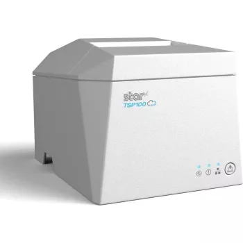 STAR MICRONICS TSP143IV UEWB Thermal Receipt Printer, 203 dpi, 250 mm/s, USB-A, USB-C, Bluetooth, Ethernet, Wi-Fi, CloudPRNT, Auto Cutter, White, Internal Power Supply