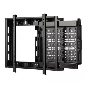 B-TECH BT7883/B Flat Screen Wall Mount with Pull-Out AV Shelf, VESA 600x400, 70 kg, Black