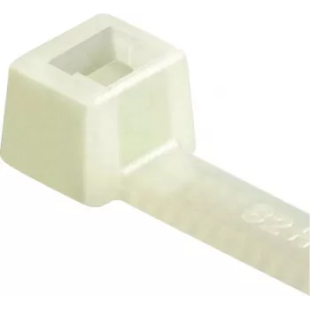 HellermannTyton T30L-PA66-NA-C1 Cable Ties, Inside Serrated, T-Series, 190mm x 3.5mm, Transparent, 100 Pieces
