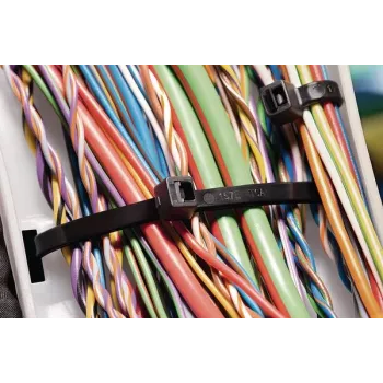 HellermannTyton T50L Cable Ties - Polyamide - White - 11 cm - V2 - EC 60092 Series - IEC 62275:2006 - 39 cm