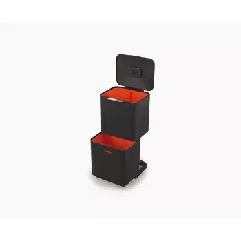 Joseph Joseph Totem Max 60L Black Waste and Recycling Bin