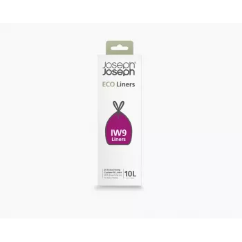 Joseph Joseph IW9 10L Custom-Fit Recycled Grey Bin Liners (20 Bags)