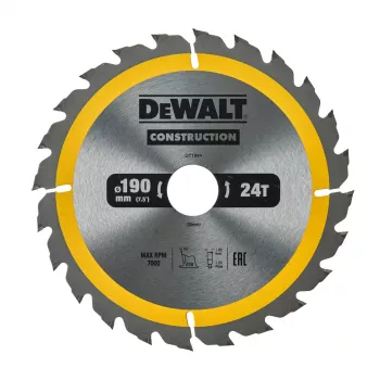 DEWALT Circular Saw Blade 190x30mm 24T +16° Super Thin Kerf TCT