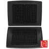 FRITEL Family Waffle Plate Set (2 Plates) for Waffle Maker 1300 Series - Non-Stick Cast Aluminum, Dishwasher Safe, Black/Grey