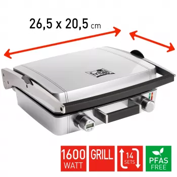 Fritel CW 3627 Grill, 1600 W, Stainless Steel