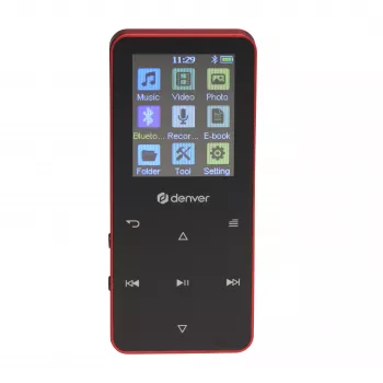 Denver MP-1830R MP4 Player with Bluetooth, 1.8 inch Display, 4GB, Red