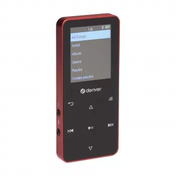 Denver MP-1830R MP4 Player with Bluetooth, 1.8 inch Display, 4GB, Red