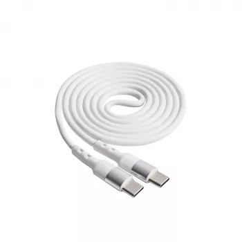 Akyga AK-USB-40 USB-C to USB-C Cable, USB 2.0, 60 W, 1 m, White