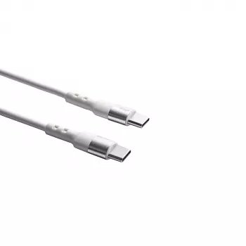 Akyga AK-USB-40 USB-C to USB-C Cable, USB 2.0, 60 W, 1 m, White