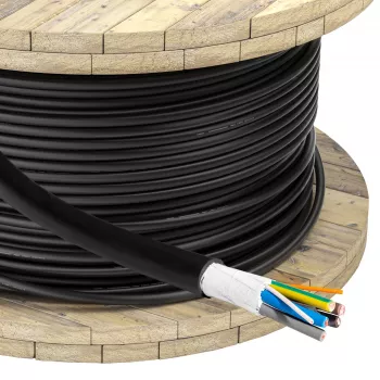 Akyga AK-SC-E12 EV Charging Cable 5 x 6 mm² + 2 x 0.75 mm², Three-Phase, 32 A, 450/750 V, Sold by the Metre