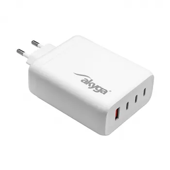Akyga AK-CH-24 GaN USB Charger 140 W, 3 x USB-C PD + USB-A, White