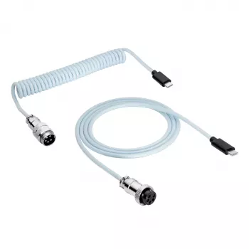 Akyga AK-USB-49 Aviator Coiled Cable USB-C to USB-C with GX16 Plug, USB 2.0, 3 m, White
