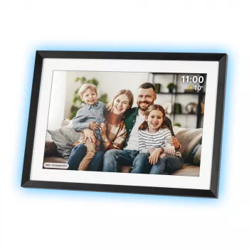 KRUGER & MATZ FRAMEO WiFi 10.1 Digital Photo Frame with Backlight, Black