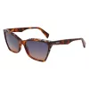 LIU JO Women's Sunglasses LJ796S-245 – Havana Acetate Butterfly Frame with Brown Gradient Lenses, 58/15/135 mm