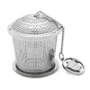 BREDEMEIJER Tea Egg with Chain and Drip Tray in Stainless Steel 191006