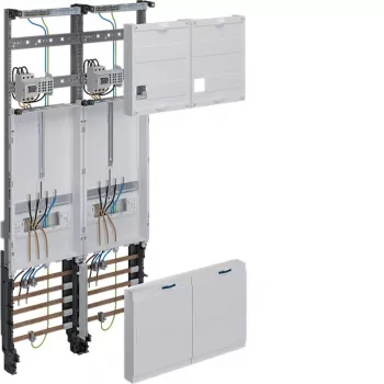 Hager ZK33X3T Complete Meter Panel 1050mm 2 Meter Positions 2 Distribution Fields NRW SH MV N-Sachsen