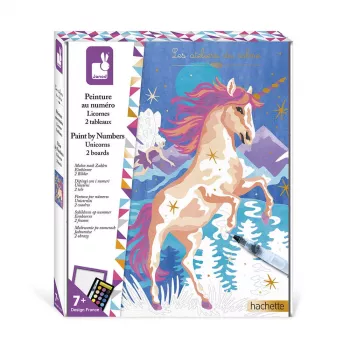 Janod Paint by Numbers Set Unicorns 2 Boards