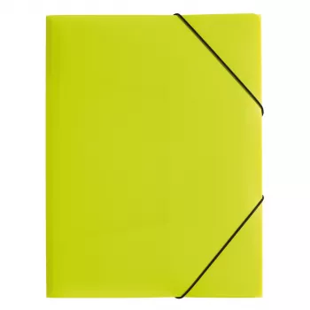 Pagna Elastic Band Folder A3 PP 3 Flaps Lime Green