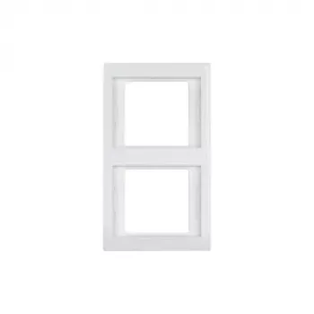 Berker K.1 2-Gang Cover Frame Polar White Vertical