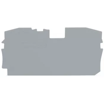WAGO 2010-1291 End and Intermediate Plate, Grey, 1 mm Thickness, for 2010 Series Terminal Blocks