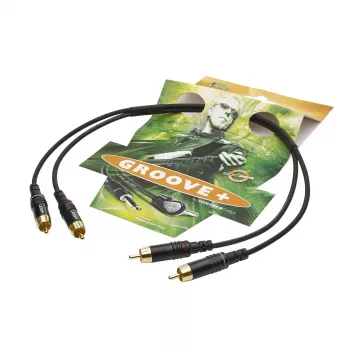 Sommer Cable SC-Onyx 2025 MKII Stereo RCA Cable, Unbalanced, 2 x 1 x 0.25 mm², 2x RCA Plug to 2x RCA Plug, HICON, Black, 5 m (ON81-0500-SW)
