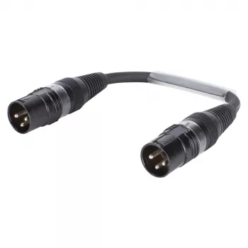 Sommer Cable Adapter Cable, XLR Plug 3-Pin to XLR Plug 3-Pin, HICON, Black, 0.15 m (SGHWU0015-SW)