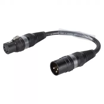 Sommer Cable Adapter Cable, XLR Plug 3-Pin to XLR Socket 5-Pin, Black, 0.15 m (B2WSU0015-SW)