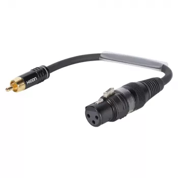 Sommer Cable Adapter Cable, RCA Plug to XLR Socket 3-Pin, Black, 0.15 m (TRH8U0015-SW)