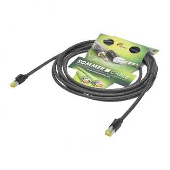 Sommer Cable SC-Mercator CAT.7 PUR Network Cable, 8 x 0.14 mm², RJ45 to RJ45, HIROSE, Black, 5 m (P7HS-0500-SW)