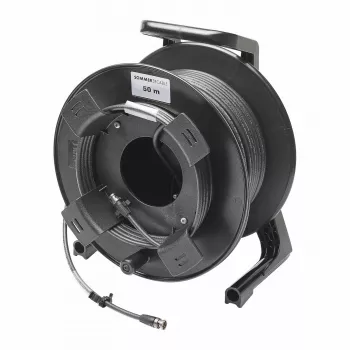 Sommer Cable SC-Vector PLUS 1.2/4.8 DZ Video Cable on Cable Drum, BNC Male to BNC Male, NEUTRIK, Black, 50 m (DZGXG5000-SW-SW)