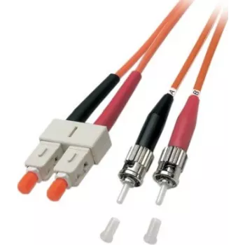 EFB Elektronik ECOFIBER Duplex Fibre Optic Patch Cable SC-ST, OM2 50/125 µm, LSZH, 15 m, Orange