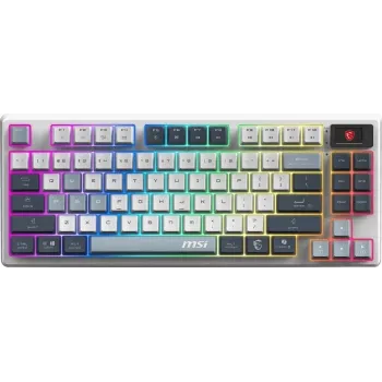 MSI Forge GK600 TKL Gaming Keyboard, French AZERTY Layout, Cherry MX Red, RGB, Black