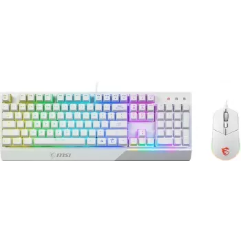 MSI Vigor GK30 Combo RGB Gaming Keyboard and Mouse (White, FR Layout)