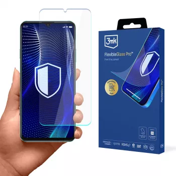 3MK PROTECTION FlexibleGlass Pro Screen Protector for Huawei Nova Y72 - Hybrid Glass, 7H Hardness, 0.3mm, Oleophobic Coating, 2.5D Rounded Edges, Case-Compatible, Self-Healing