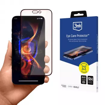 3MK EyeCare Protector Screen Protector for Apple iPhone 16 Pro 6.3 inch Tempered Glass Blue Light Filter 9H